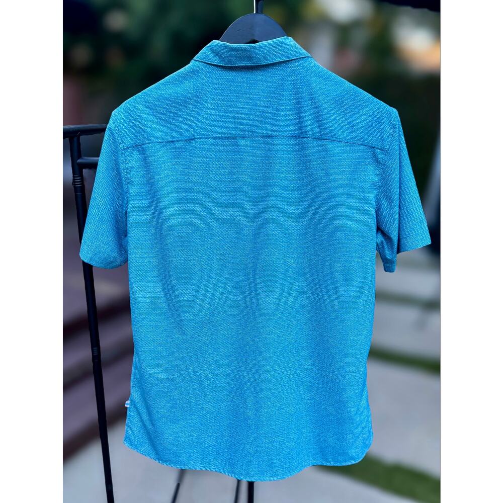 KÜHL Men’s Large Short Sleeve Button Front Shirt Blue Performance Outdoor Casual - Picture 2 of 6